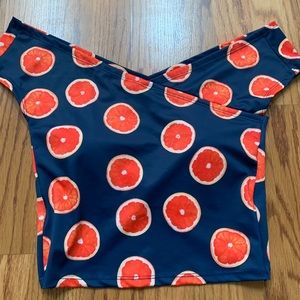 Brand new off the shoulder grapefruit top
